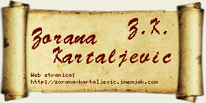 Zorana Kartaljević vizit kartica